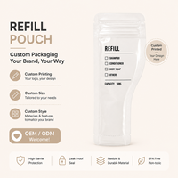 Sachets de voyage refermables de 10 ml en gros avec fermeture éclair pour shampoing et gel douche - Pochettes de recharge anti-fuite