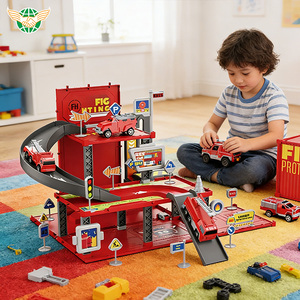 Jouet <span class=keywords><strong>de</strong></span> démontage et <span class=keywords><strong>de</strong></span> transformation : Voiture <span class=keywords><strong>de</strong></span> piste, <span class=keywords><strong>camion</strong></span> <span class=keywords><strong>de</strong></span> <span class=keywords><strong>pompier</strong></span> en plastique, conteneur <span class=keywords><strong>de</strong></span> sauvetage et parking pour camions pour enfants - Product Image 6