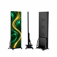Schermo LED JIACAI P1.86 P2 P2.5 GOB Pieghevole con Supporto da Terra, Display Pubblicitario Mobile per Interni con WiFi e Ruote