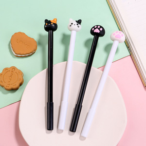 ปากกาเจลอุ้งเท้าแมวหัวแมวการ์ตูนสุดสร้างสรรค์ของเกาหลีเครื่องเขียนสำหรับนักเรียนระดับประถมปากกาลายเซ็นสีดำ - Product Image 2