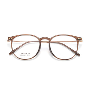 Monturas de Gafas Ovaladas Danyang M8309 de Titanio y Resina, Montura Completa para Mujer, Cómodas, Anti-deformación, Aptas para Prescripciones Altas - Product Image 4
