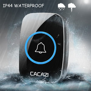 A10BB <span class=keywords><strong>cacazi</strong></span> กริ่งประตูไร้สายกันน้ำ300M 60, รีโมต EU AU UK US plug แบตเตอรี่110V-220V 1ปุ่ม2ตัวรับ - Product Image 6