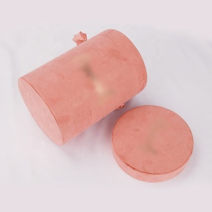 Trà Bao Bì Ống Nhung Hộp Giấy Tròn Màu Hồng Sinh Thái Thân Thiện Tùy Chỉnh Trung Quốc Với Ribbon Xử Lý Nắp + Bìa Dưới Handmade Kexin - Product Image 5