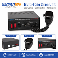 Sirène électronique multifonctionnelle Senken Premium étanche CJB 100w avec amplificateur d'avertissement et microphone pour voiture, camion, ambulance