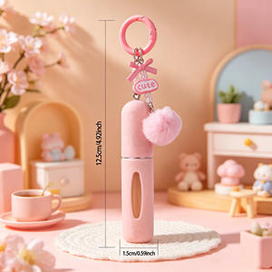 Nuevo Artículo Popular: Llavero <span class=keywords><strong>de</strong></span> Peluche con Botella <span class=keywords><strong>de</strong></span> Perfume Colgante, <span class=keywords><strong>Dispensador</strong></span> <span class=keywords><strong>de</strong></span> Perfume <span class=keywords><strong>de</strong></span> 5ml para Marca Privada, Botella con Pulverizador - Product Image 2
