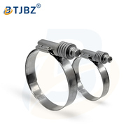 Colliers de serrage métriques en acier inoxydable robustes de type américain à couple élevé, tension constante, 25-40 mm, pour moteur et tuyau d'échappement