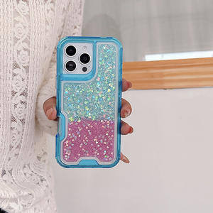 Accessoires de téléphone portable pour vente en gros paillettes Funda Para <span class=keywords><strong>Tel</strong></span>éfono 3 En 1 étui de téléphone pour iPhone 16 15 14 13 Pro Max étui 17 Air - Product Image 6