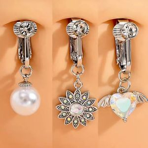 Gaby mới đến không xuyên bụng nhẫn dễ thương cánh thép không gỉ <span class=keywords><strong>clip</strong></span> trên bụng nút Nhẫn bán buôn đồ trang sức cơ thể - Product Image 1