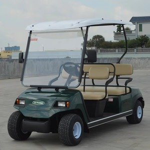 Voiture de golf électrique 4 roues 4 places 48V pour les centres de villégiature et les aéroports, avec batterie sans entretien et autonomie de 70-90 km - Product Image 1