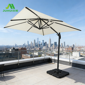 Sombrilla de Diseño Nuevo, Parasol para Patio Exterior, Jardín, con Marco de Aluminio, Poliéster, Cuadrada, para <span class=keywords><strong>Playa</strong></span>, Restaurante, Parque - Product Image 1
