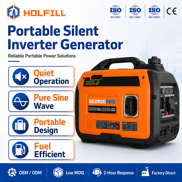 Factory Direct Small Portable 2500W Manual Start Gasoline Power Generator 2.5KW Fuel Efficient for Home Backup Camping Outdoor