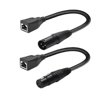 Cable DMX512 XLR a RJ45 de 3/5 pines al por mayor, cable de extensión de señal de luz de escenario XLR a Ethernet