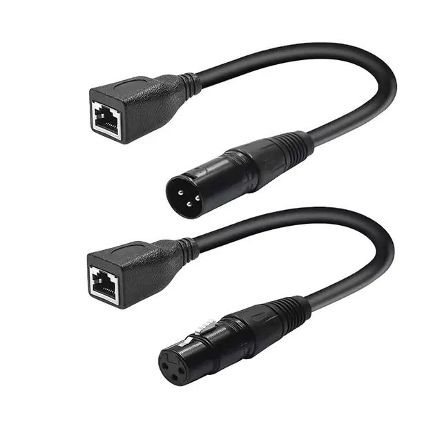 Wholesale 3/5 PIN XLR to RJ45 DMX512 Cable, XLR to Ethernet Stage Light Signal Extension Cable
