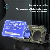 F28 speaker MP3 Walkman luar ruangan, speaker nirkabel kartu, kualitas suara Hi-fi, tampilan lirik Jam LED portabel F28