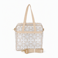 Sac de rangement transparent en PVC pour points de croix, grands sacs à main avec poignées tissées, idéal pour la couture, le crochet et la broderie, cadeau pour femme