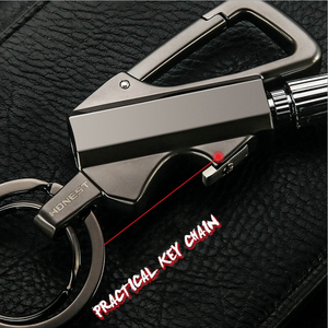 Briquet multifonctionnel en métal avec porte-clés, ouvre-bouteille de bière, accessoires de fumeur portables pour l'extérieur, briquet à cigarette au kérosène pour hommes - Product Image 3