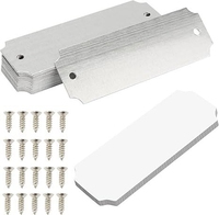 Plaques vierges en acier inoxydable pour gravure laser avec vis, durables et montables, pour signalétique industrielle et étiquettes artisanales