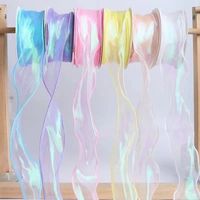 10-yard romantische iriserende visstaart mesh stof tule lint Valentijnsdag boeket verpakking bakken taart decoreren