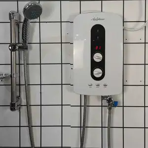 Bomba impulsionadora de cobre vermelho 5500w, aquecedor elétrico instantâneo anlabeier para chuveiro com interruptor de ar quebra