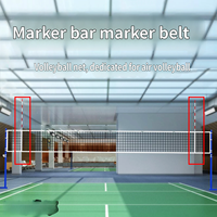 Ensemble d'antennes de filet de volley-ball en fibre de verre, ruban de marquage de limite, accessoires officiels pour filet de volley-ball pour la compétition et l'entraînement