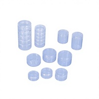 Pot en plastique transparent 2,5g 3g 5g 10g 12g 15g pour échantillons de crème cosmétique, poudre libre, rangement de bijoux, avec couvercle à vis multicouche