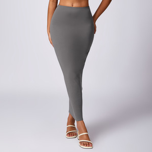 Vestido <span class=keywords><strong>de</strong></span> Yoga sin Costuras <span class=keywords><strong>con</strong></span> Logotipo Personalizado para Mujer, Falda Larga Deportiva para Gimnasio, <span class=keywords><strong>Ropa</strong></span> Deportiva <span class=keywords><strong>de</strong></span> Verano para Actividades al Aire Libre, Vestido para Correr y Hacer Ejercicio - Product Image 4