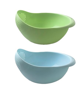 Passoire en plastique pour la cuisine domestique - Lavage du riz, des fruits et des légumes & Plateau à fruits double fonction - Product Image 1