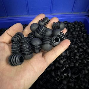 Protection pour pieds de meubles, embout rond noir antidérapant en plastique - Product Image 3