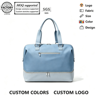 Grand sac de voyage de luxe en polyester pour femme, tendance, avec compartiment à chaussures, sac à main portable pour les voyages courts et la salle de sport
