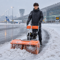 Souffleuse à neige autoportée haute puissance, balayeuse et déneigeuse, moteur essence Loncin 420cc 15HP, pour stations-service et allées