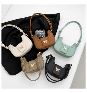 Women's PU Leather Handbag Single <b>Strap</b> New Fashion Stitching Zipper Wholesale One <b>Shoulder</b> Ladies Purse Tanjing - Product Image 3