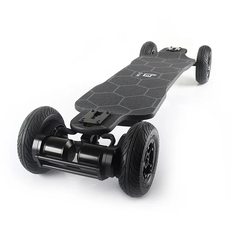 Veloce Velocità di 42km/h di Skateboard Elettrico potente trasmissione a cinghia Del Motore 1500w * 2 E di Skateboard lungo raggio elettrico mountainboard