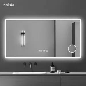 Умное зеркало для ванной со светодиодным сенсорным экраном и функцией анти-запотевания