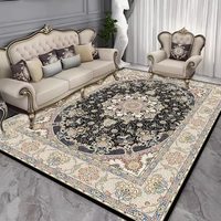 Tapis de Sol Épais en Velours Cristal, Tapis Moderne 3D Fabriqué à la Machine pour Salon et Chambre
