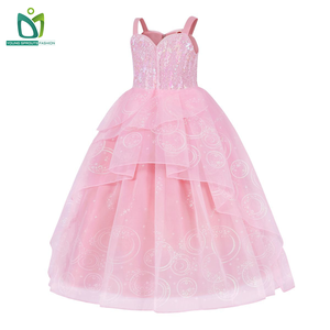 Magic Kids Girls Halter formale abito da ballo principessa abito rosa strega per Maxi festa di compleanno estate fiore paillettes - Product Image 2