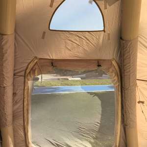 Tente dôme gonflable à 8 côtés personnalisable de couleur kaki |   3000 ml Oxford imperméable + revêtement antibactérien |   Abri de camping 4 saisons - Product Image 5