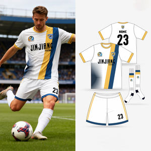 Seragam Latihan Sepak Bola Jersey Grosir Lengan Pendek Bahan Polyester untuk Pria, Set Seragam Pertandingan, Pemotongan Otomatis - Product Image 1