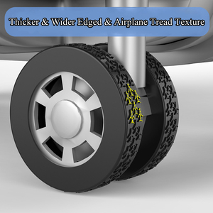 Bộ 8 vỏ bảo vệ bánh xe vali nâng cấp 2025, thiết kế máy bay, chất liệu silicon, giảm tiếng ồn cho bánh xe hành lý du lịch - Product Image 4