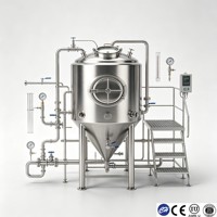Tanque de Fermentación de Cerveza Profesional de 500L-5000L, Fermentador de Acero Inoxidable SS304 con Fondo Cónico, Máquina de Elaboración de Cerveza con Certificación CE y ASME