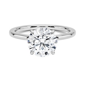 Elegante Anillo de Compromiso Blanco con Cristal Brillante en el Centro, Anillo de Propuesta de Matrimonio, Joyería Clásica de Promesa de Amor, Regalo - Product Image 1