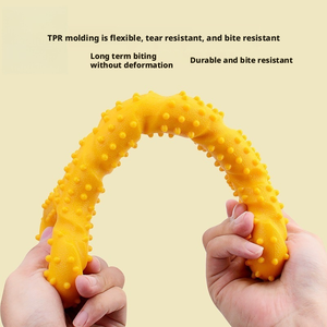 Juguete para Perro con Anillo de Tracción Grande de Colores Mezclados, Personalizable, para Masticar y Limpiar Dientes, con Espinas, Ecológico, Estilo Adorable, Hecho de Silicona - Product Image 3