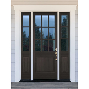 <span class=keywords><strong>Porta</strong></span> d'Ingresso Pivotante Contemporanea in Legno Massello <span class=keywords><strong>con</strong></span> Luci Laterali, Finestra Superiore e Guarnizione Resistente alle Intemperie - Product Image 6