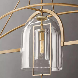 Vintage American Brass Chandelier <b>Large</b> Villa Dining Room Island Decoration Blown Glass Modern Design Luxury Chandelier Lighting - Product Image 3