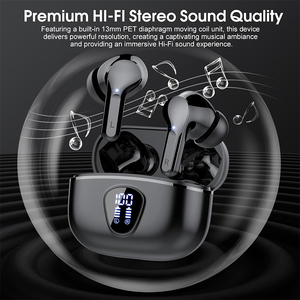Nuevos Auriculares Inalámbricos HiFi Estéreo BT5.3 con Cancelación de Ruido ENC, Pantalla LED y 48H de Autonomía, Audífonos con Protección IP7 Impermeable - Product Image 3