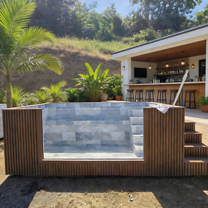 Personalizado respetuoso con el medio ambiente adulto fibra de vidrio natación China suelo madera WPC Spa natación sostenible piscina herramientas Accesorios - Product Image 6