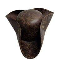 Chapeau de pirate vintage Beckon personnalisé pour hommes et femmes, chapeau tricorne brun en similicuir vieilli