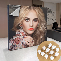 Panneau publicitaire numérique LED pliable avec cadre en alliage d'aluminium, haute luminosité 1000 cd, bannière de fond personnalisée pour exposition commerciale