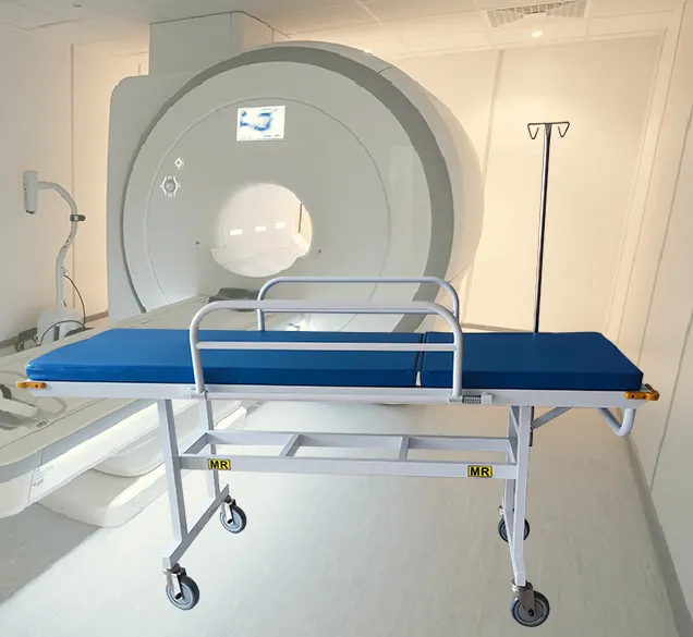 MRI Aluminum Non-Ferromagnetic Gurney Fixed Height