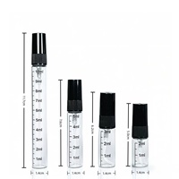 Flacon pulvérisateur en verre gradué vide, 2ml, 3ml, 5ml, 10ml, avec échelle de mesure, testeur de parfum, atomiseur rechargeable – Offre Spéciale