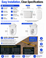 WC intelligent carré avec réservoir intégré, chasse automatique, siège chauffant, capteur de pied, drainage en S, sans limite de pression d'eau